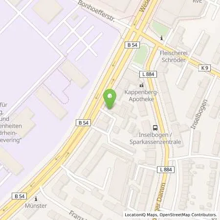 Standortübersicht der Tankstelle Markant-Tankstelle in 48151 Münster