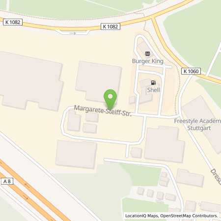 Standortübersicht der Autogas (LPG) Tankstelle: Shell-Tankstelle in 71277, Rutesheim