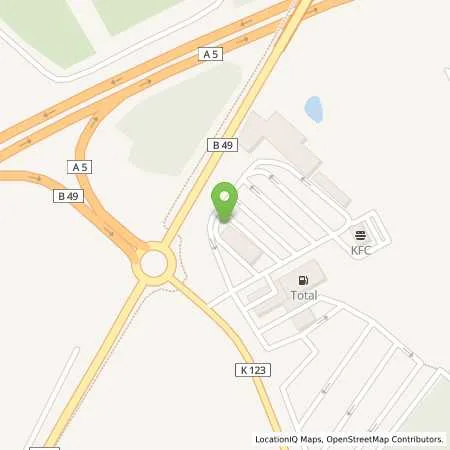 Standortübersicht der Tankstelle Total Tankstelle Autohof Alsfeld in 36304 Alsfeld