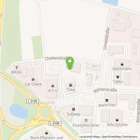 Standortübersicht der Tankstelle Total Tankstelle in 63486 Bruchköbel