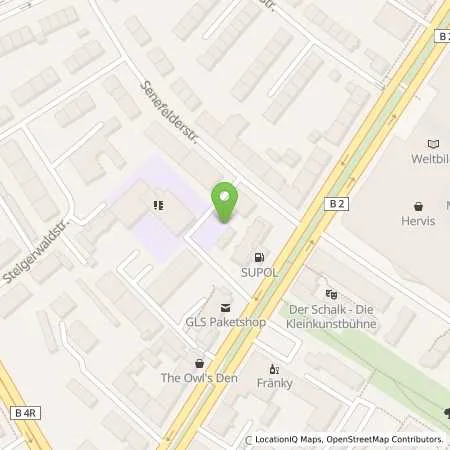 Standortübersicht der Tankstelle Supol Tankstelle in 90409 Nürnberg