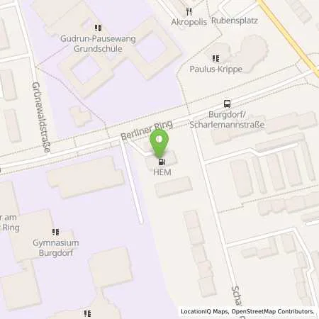 Standortübersicht der Tankstelle HEM Tankstelle - Jörg Heckemüller in 31303 Burgdorf (Südstadt)