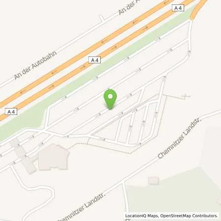 Standortübersicht der Tankstelle BAB-Tankstelle Auerswalder Blick Süd (Aral) in 09244 Auerswalde (Lichtenau)