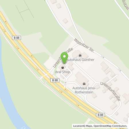 Standortübersicht der Autogas (LPG) Tankstelle: Aral Tankstelle in 07749, Jena