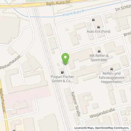 Standortübersicht der Tankstelle Propan-Fischer , Klippert Gase, Ndl. Heppenheim in 64646 Heppenheim
