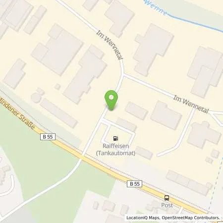 Standortübersicht der Tankstelle Raiffeisen Sauerland eG in 59889 Eslohe