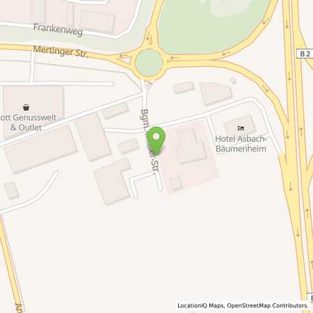 Standortübersicht der Autogas (LPG) Tankstelle: Euro Rastpark Asbach in 86663, Asbach-Bäumenheim