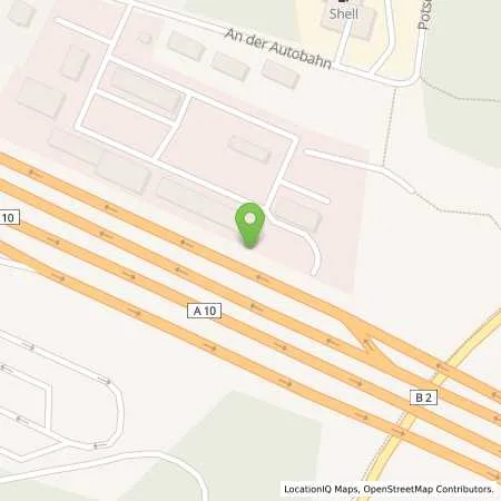 Standortübersicht der Tankstelle Shell Tankstelle in 14552 Michendorf