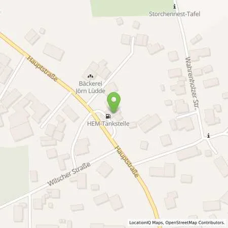 Standortübersicht der Tankstelle Hem Tankstelle in 38518 Gifhorn