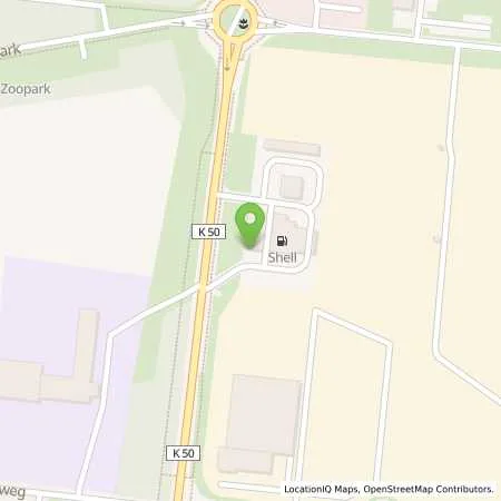 Standortübersicht der Tankstelle Shell Tankstelle in 99087 Erfurt