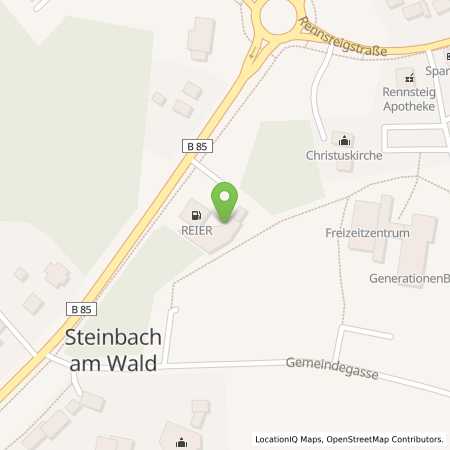 Standortübersicht der Autogas (LPG) Tankstelle: Reier Josef Tankstelle in 96361, Steinbach am Wald