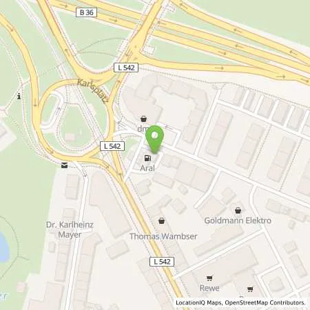 Standortübersicht der Tankstelle Aral Tankstelle in 68219 Mannheim
