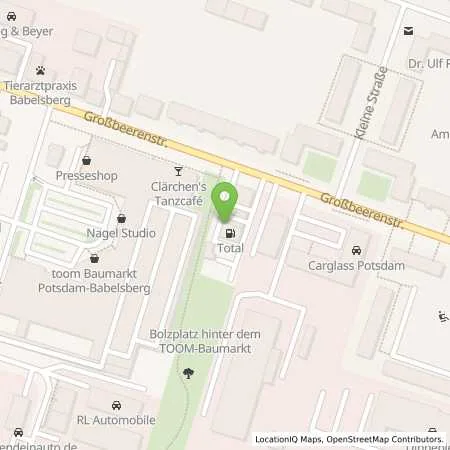 Standortübersicht der Tankstelle Total Tankstelle in 14482 Potsdam