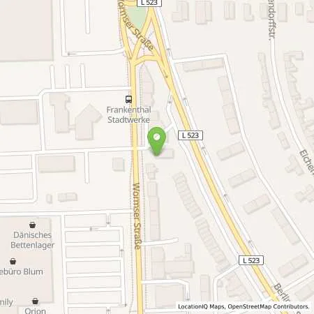 Standortübersicht der Tankstelle Aral Tankstelle in 67227 Frankenthal