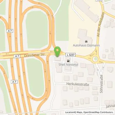 Standortübersicht der Tankstelle Shell Tankstelle in 34266 Niestetal