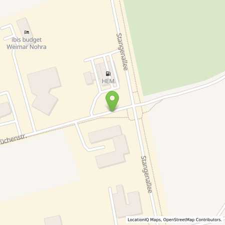 Standortübersicht der Autogas (LPG) Tankstelle: HEM Tankstelle in 99428, Nohra 