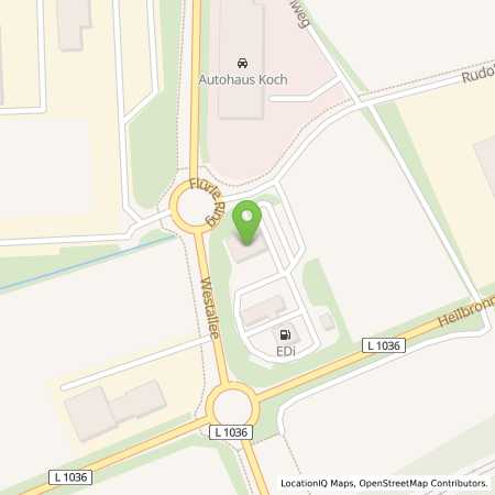 Standortübersicht der Autogas (LPG) Tankstelle: EDis Tankpunkt 1 in 74613, Öhringen
