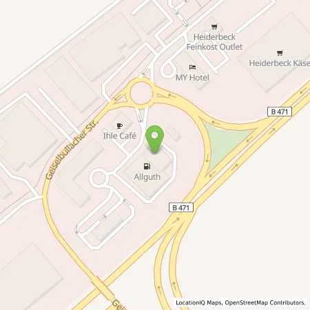 Standortübersicht der Tankstelle ALLGUTH in 82140 Olching