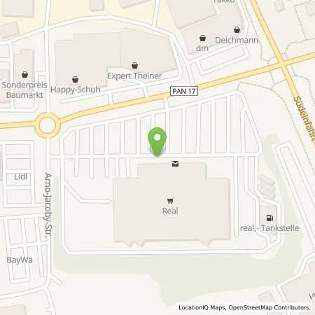 Standortübersicht der Tankstelle Real-Tankstelle in 84347 Pfarrkirchen
