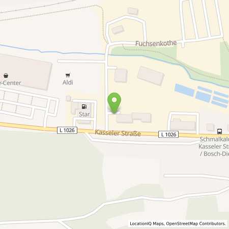 Standortübersicht der Autogas (LPG) Tankstelle: Star Tankstelle in 98574, Schmalkalden