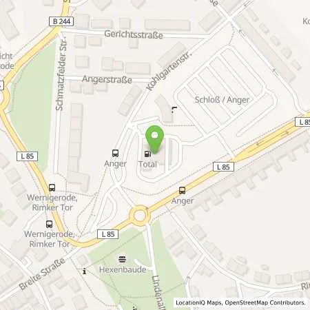 Standortübersicht der Tankstelle Total-Tankstelle in 38855 Wernigerode