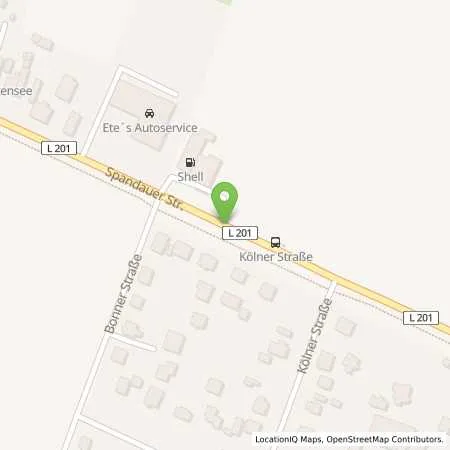 Standortübersicht der Tankstelle Shell Tankstelle in 14612 Falkensee