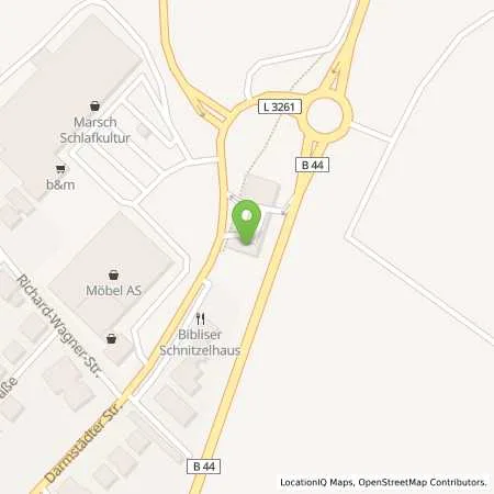 Standortübersicht der Tankstelle Total-Tankstelle in 68647 Biblis