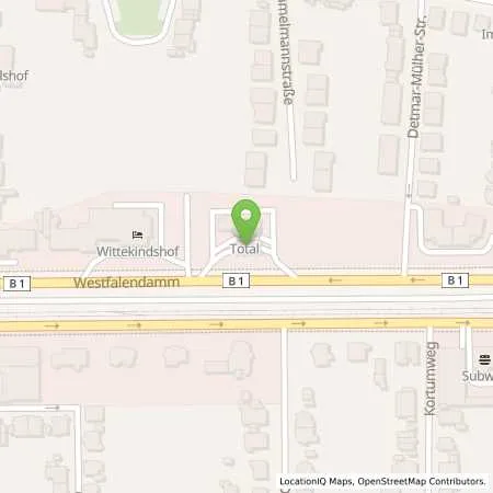 Standortübersicht der Tankstelle Total-Tankstelle in 44141 Dortmund