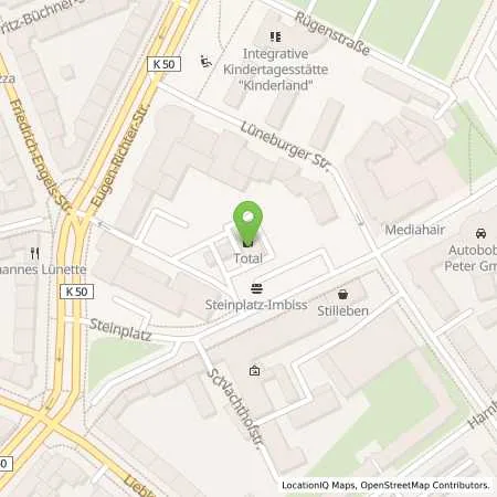 Standortübersicht der Tankstelle Total-Tankstelle in 99085 Erfurt