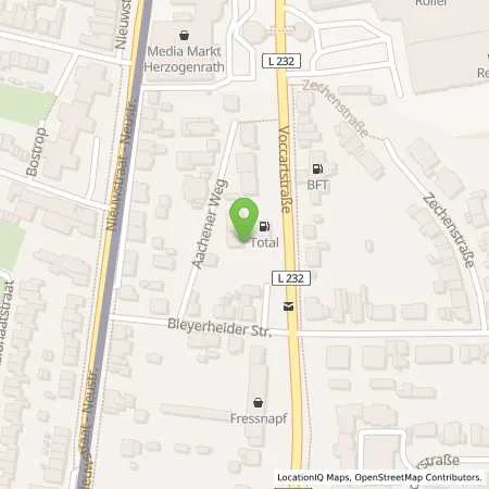 Standortübersicht der Tankstelle Total-Tankstelle in 52134 Herzogenrath