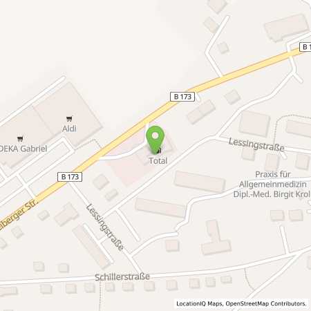 Standortübersicht der Autogas (LPG) Tankstelle: Total-Tankstelle in 09569, Oederan