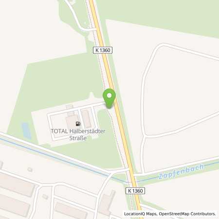 Standortübersicht der Autogas (LPG) Tankstelle: Total-Tankstelle in 06484, Quedlinburg