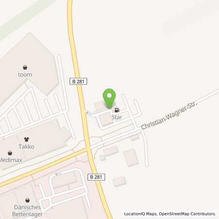 Standortübersicht der Autogas (LPG) Tankstelle: Star Tankstelle in 07318, Saalfeld