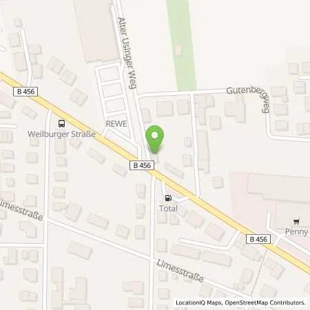 Standortübersicht der Tankstelle Total-Tankstelle in 61250 Usingen