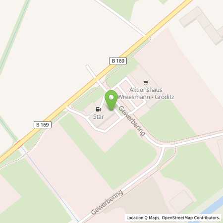 Standortübersicht der Autogas (LPG) Tankstelle: Star-Tankstelle in 01609, Gröditz