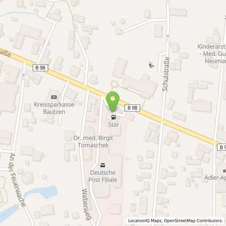 Standortübersicht der Tankstelle Star-Tankstelle in 01904 Neukirch