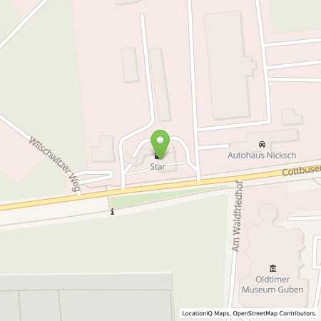 Standortübersicht der Autogas (LPG) Tankstelle: Star-Tankstelle in 03172, Guben