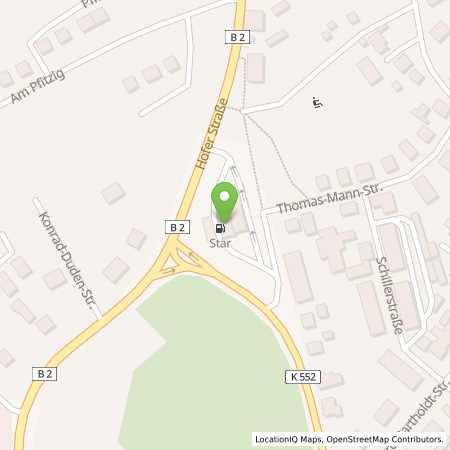 Standortübersicht der Autogas (LPG) Tankstelle: Star-Tankstelle in 07907, Schleiz