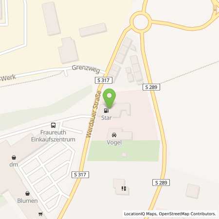 Standortübersicht der Autogas (LPG) Tankstelle: Star-Tankstelle in 08427, Fraureuth