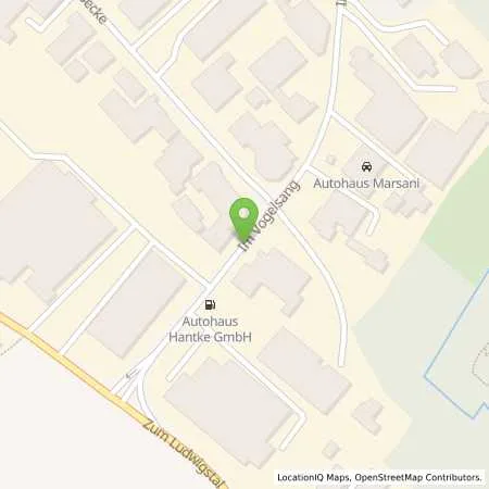 Standortübersicht der Tankstelle Autohaus Hantke GmbH in 45527 Hattingen