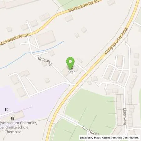 Standortübersicht der Tankstelle Star-Tankstelle in 09123 Chemnitz