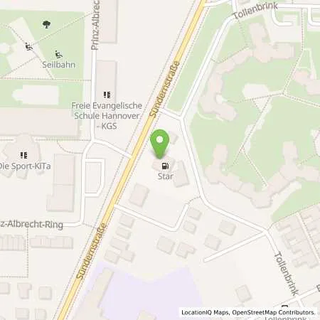 Standortübersicht der Tankstelle Star-Tankstelle in 30657 Hannover