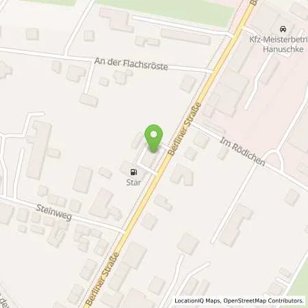 Standortübersicht der Tankstelle Star-Tankstelle in 37327 Leinefelde