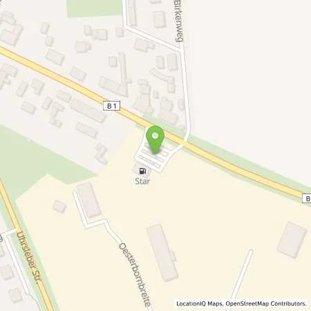 Standortübersicht der Tankstelle Star-Tankstelle in 39343 Erxleben