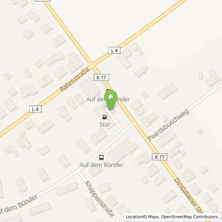 Standortübersicht der Tankstelle Star-Tankstelle in 46562 Voerde