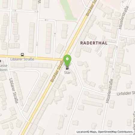 Standortübersicht der Tankstelle Star-Tankstelle in 50968 Köln