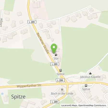 Standortübersicht der Tankstelle Star-Tankstelle in 51515 Kürten