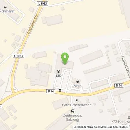 Standortübersicht der Tankstelle AVEX Tankstelle in 07937 Zeulenroda