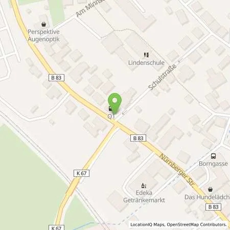 Standortübersicht der Tankstelle Q1 Tankstelle in 36211 Alheim (Heinebach)