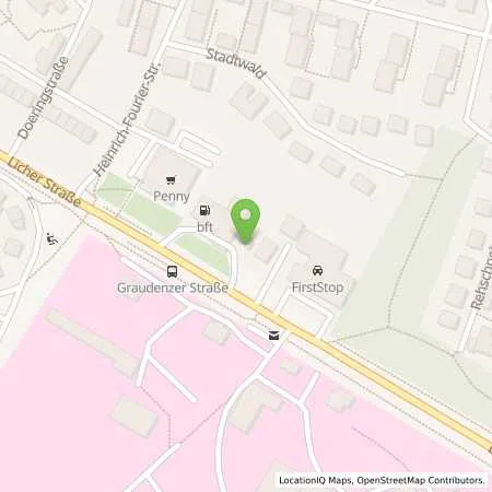 Standortübersicht der Tankstelle bft Tankstelle H.-J. Hofmann in 35394 Gießen